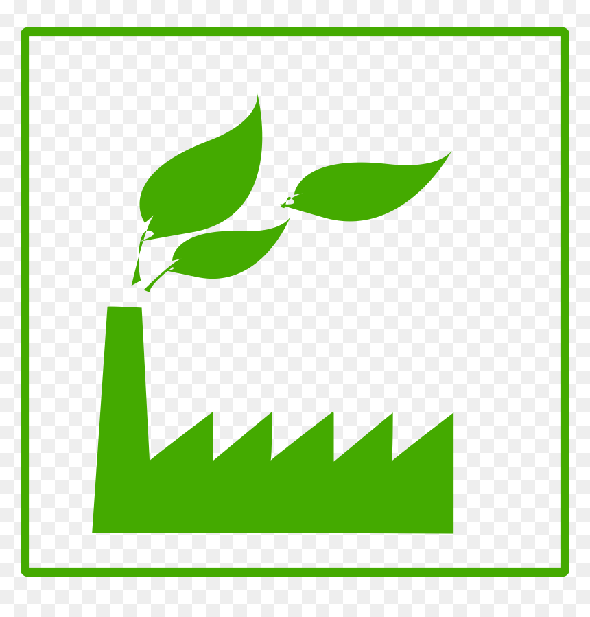 Green Factory Clipart, HD Png Download - green leaf icon png