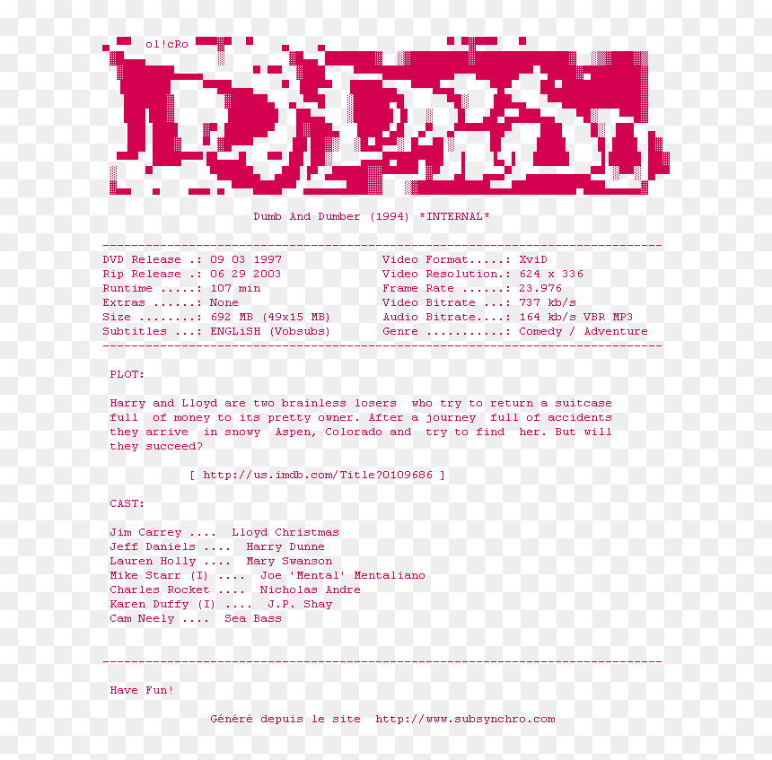 Document, HD Png Download - dumb and dumber png