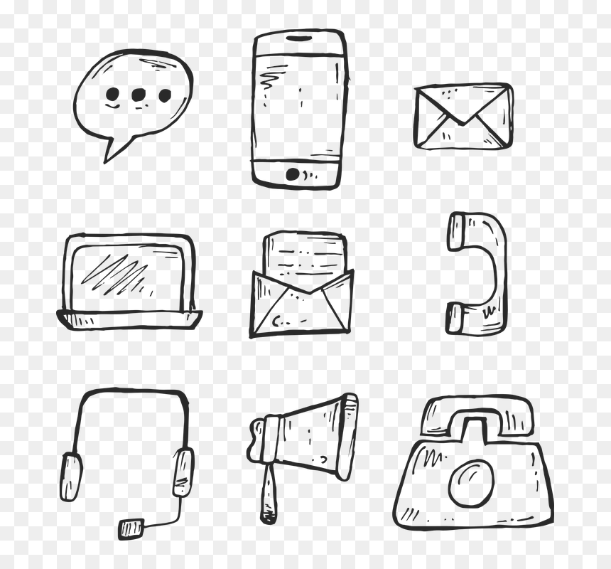 Telefoon Getekend Png, Transparent Png - icone telefone png