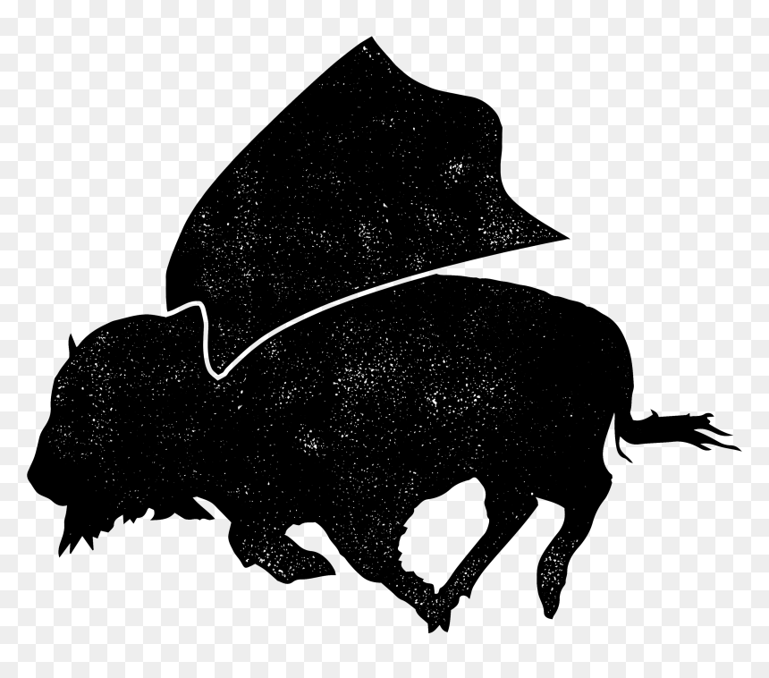 Ox, HD Png Download - buffalo silhouette png