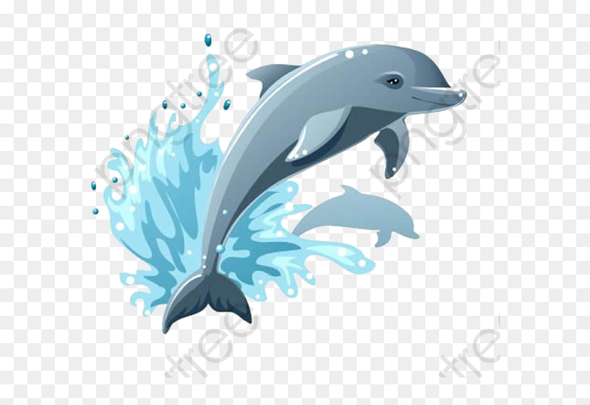 Transparent Cartoon Dolphins, HD Png Download - pink dolphin png