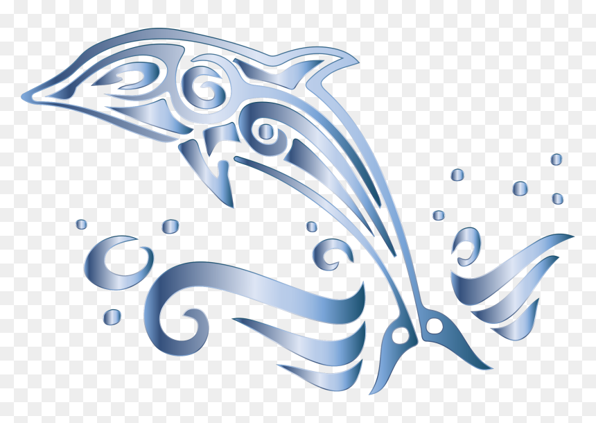 Tribal Dolphin, HD Png Download - pink dolphin png