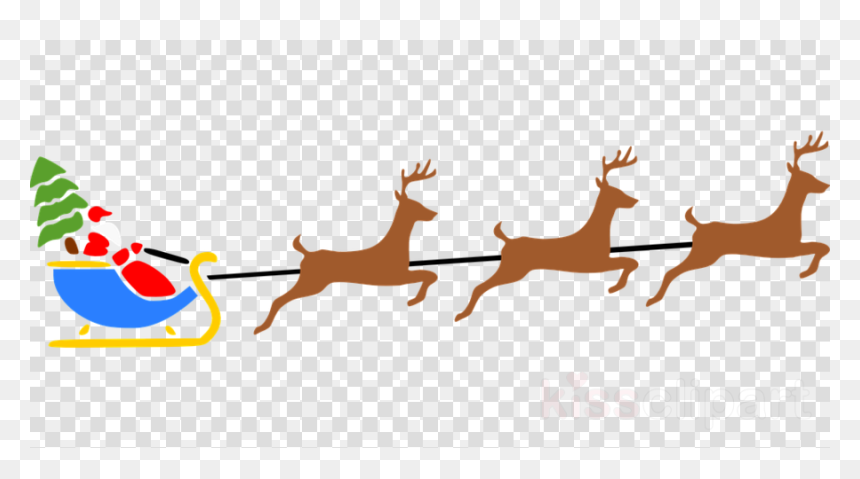 Forever Living Products Png, Transparent Png - santa and reindeer silhouette png