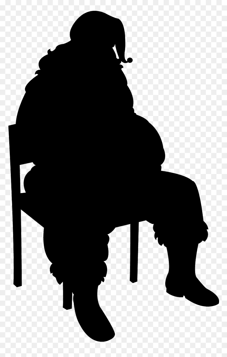Papai Noel Silhueta, HD Png Download - santa and reindeer silhouette png