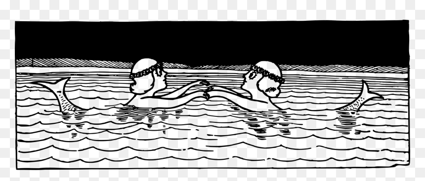 Swimming Pool, HD Png Download - mermaid drawing png