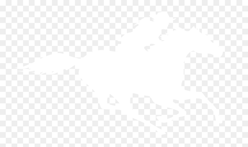 Cowboy And Horse Silhouette White, HD Png Download - trump silhouette png