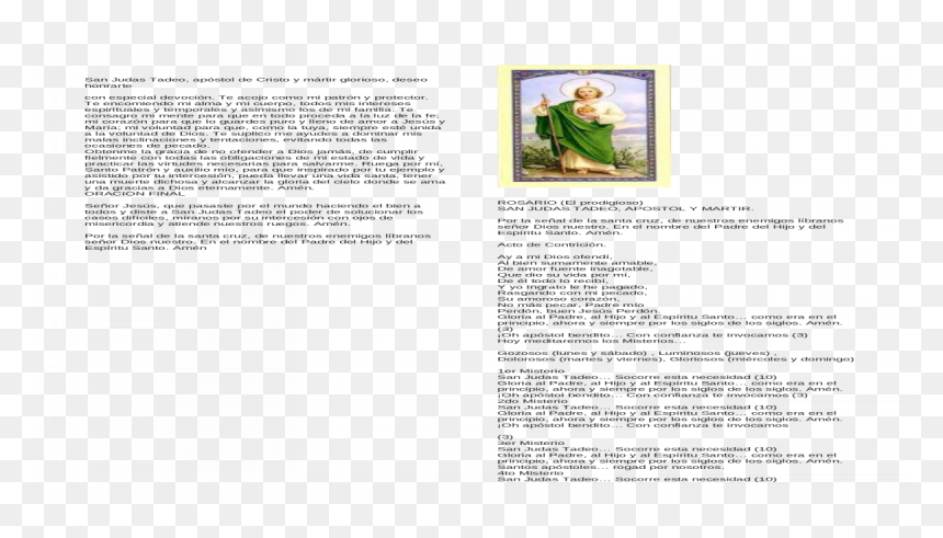 Document, HD Png Download - san judas tadeo png