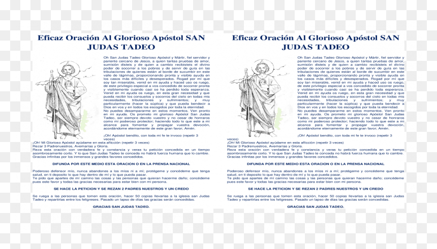 Document, HD Png Download - san judas tadeo png