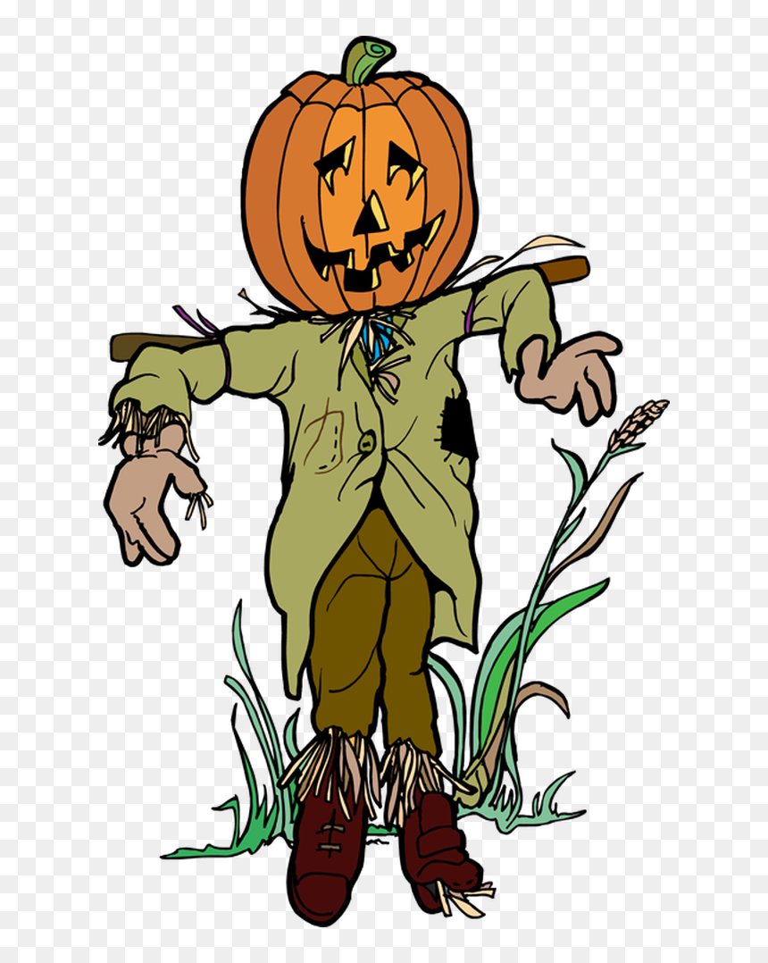 Pumpkin Scarecrow Clipart, HD Png Download - mickey mouse background png