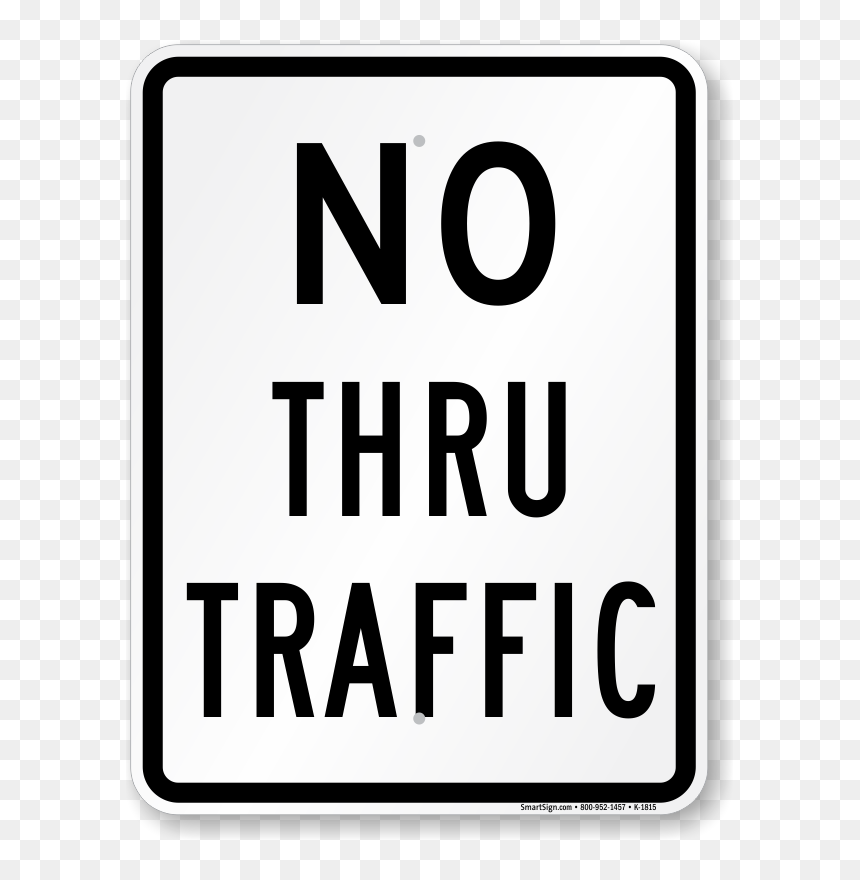 No Thru Road Sign, HD Png Download - no parking png