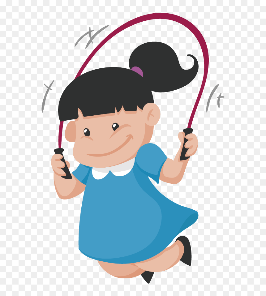Girl Skipping Png, Transparent Png - rope vector png