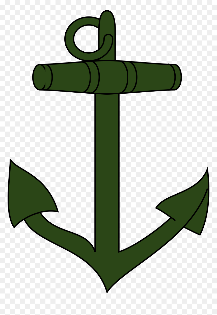 Green Anchor, HD Png Download - rope vector png
