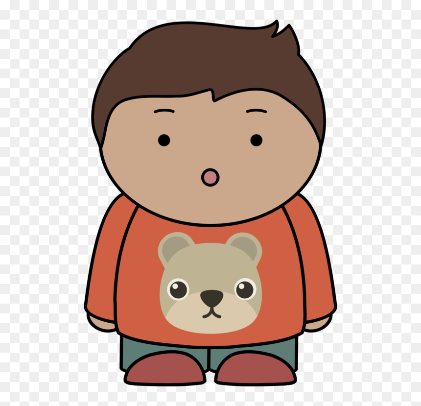 Boy With Glasses Cartoon, HD Png Download - surprised kid png