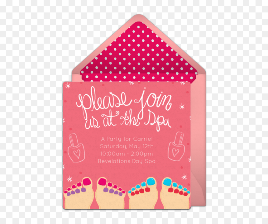 Bridal Spa Invitation, HD Png Download - spa party png