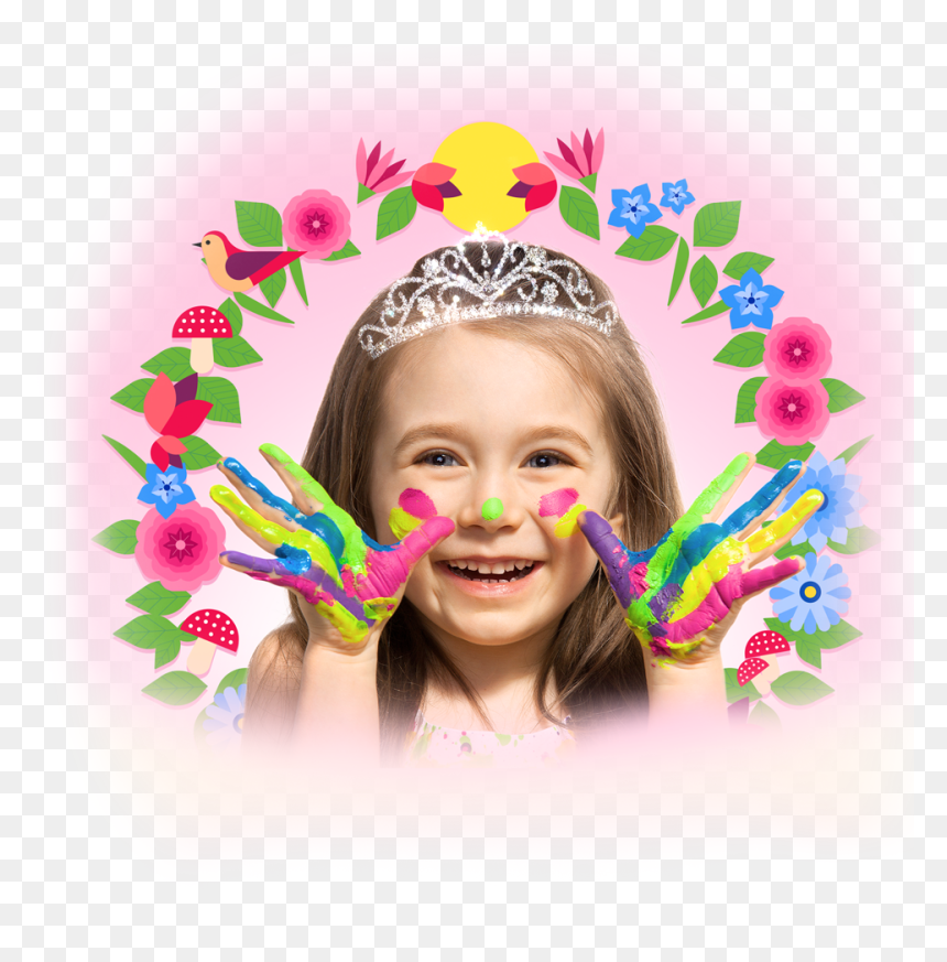 Kids With Painted Hands, HD Png Download - spa party png