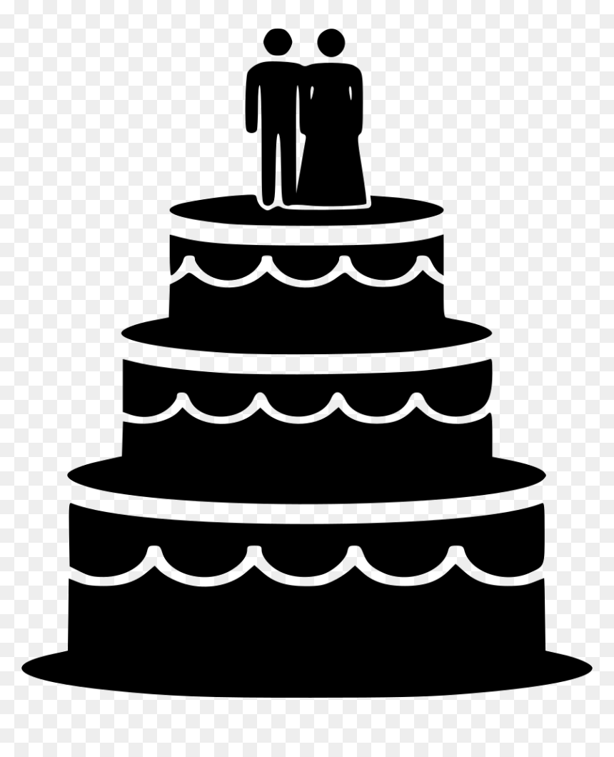 Wedding Cake Icon Transparent Background, HD Png Download - cake silhouette png