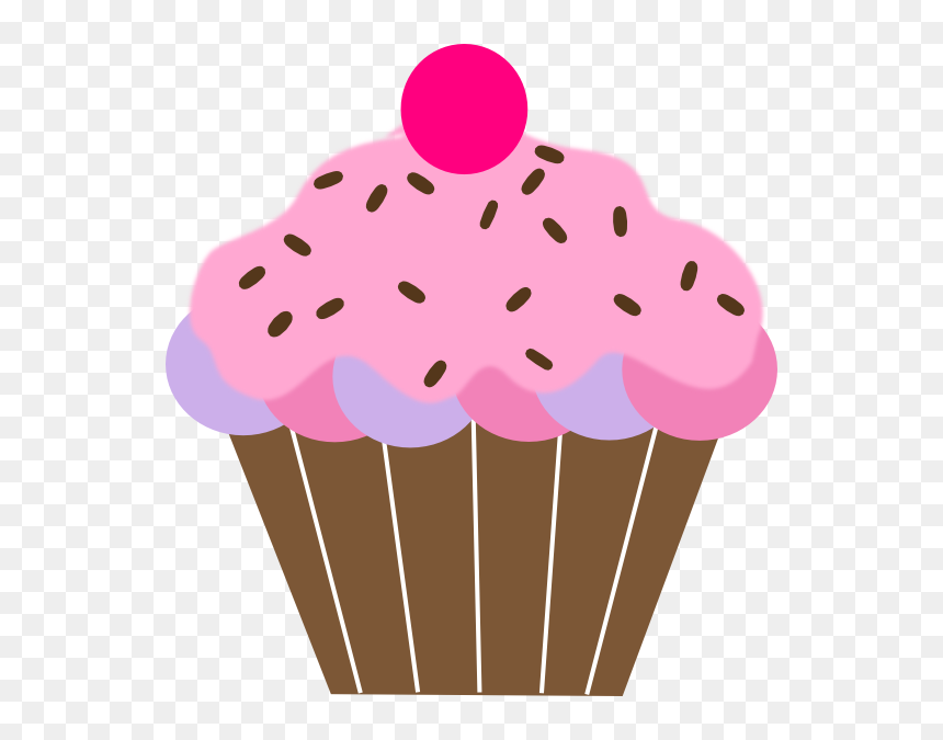Pink Cupcake Clipart, HD Png Download - cake silhouette png