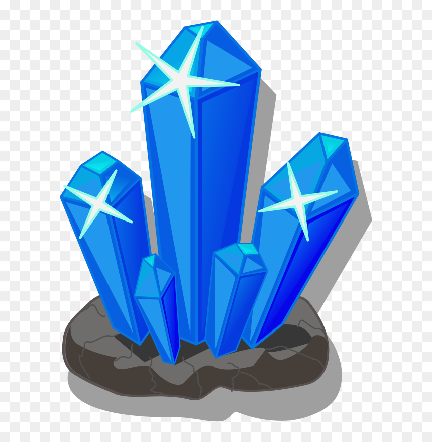 Mineral Clipart, HD Png Download - blue crystal png