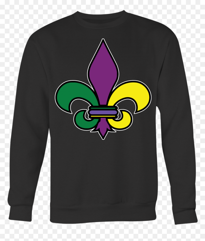 Long-sleeved T-shirt, HD Png Download - mardi gras crown png