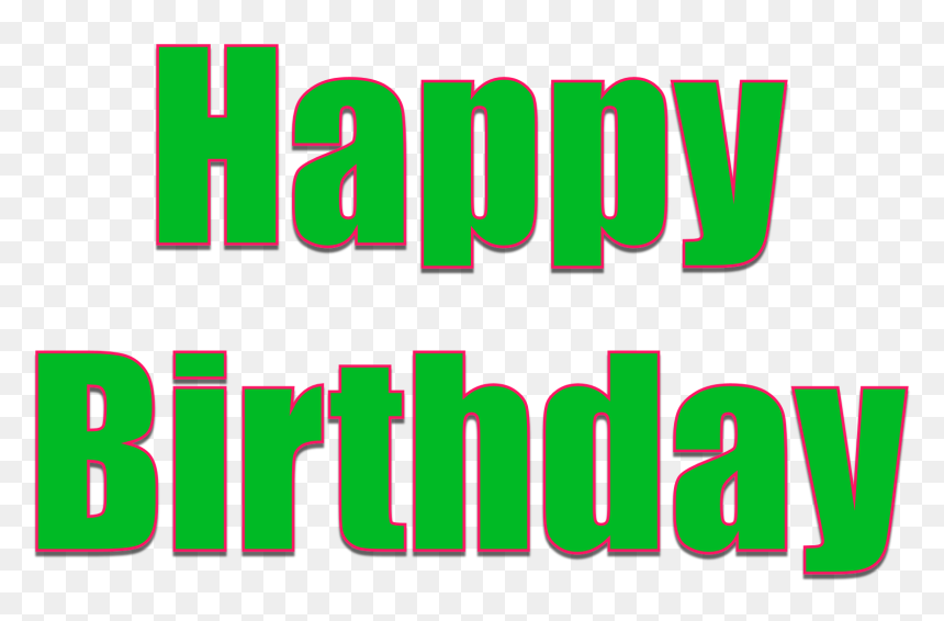 Transparent Background Happy Birthday Transparent Green, HD Png Download - happy thoughts.png
