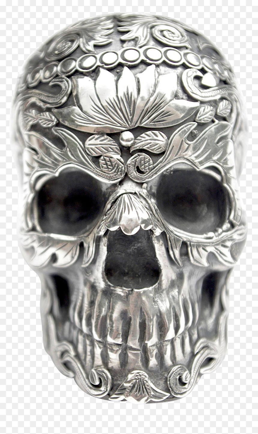 Mexican Silver Skull, HD Png Download - mexican frame png