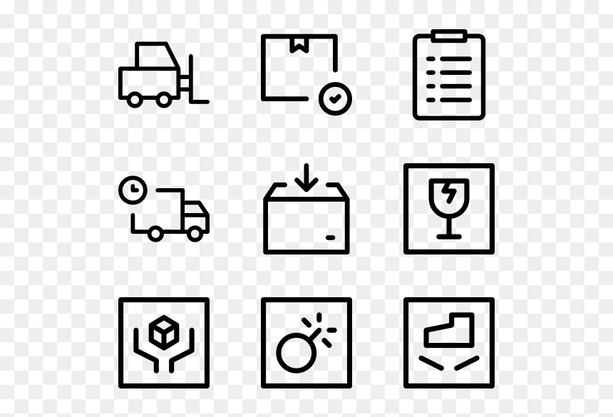 Black And White Icons Png, Transparent Png - black box outline png
