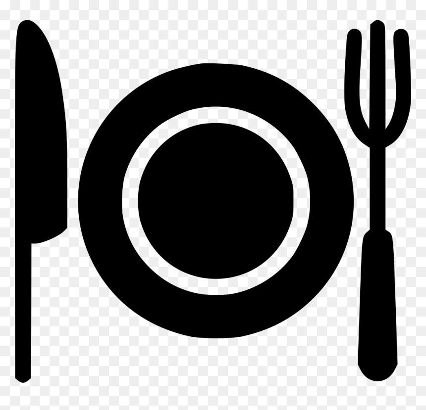 Plate With Fork And Knife Icon Png, Transparent Png - knife icon png
