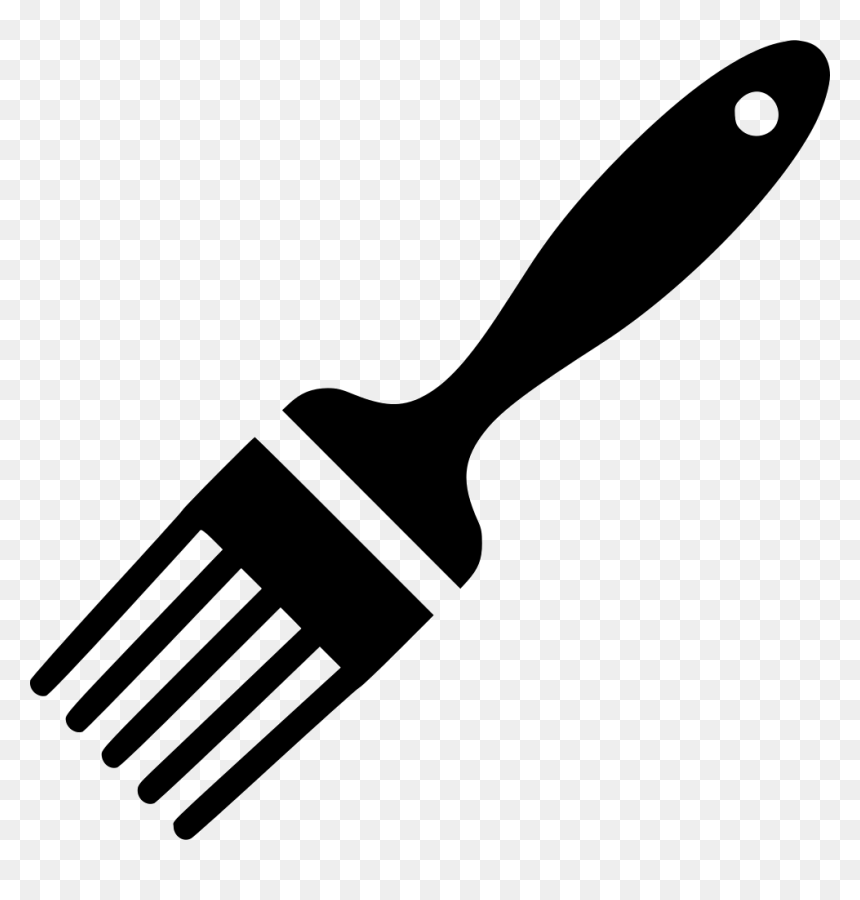 Pastry Brush Clipart Black And White, HD Png Download - knife icon png