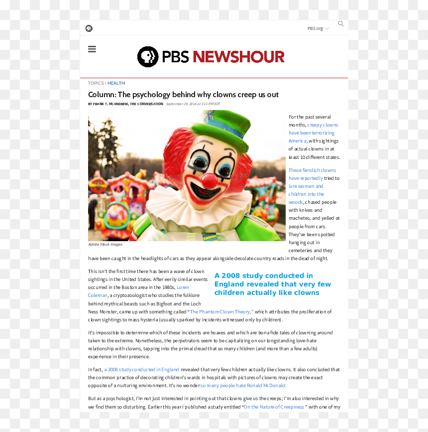 Pbs Newshour, HD Png Download - clown makeup png