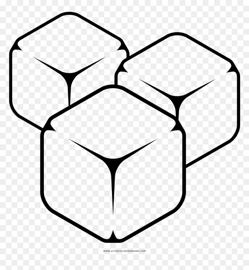 Dibujo De Cubos De Hielo Para Colorear, HD Png Download - gelo png