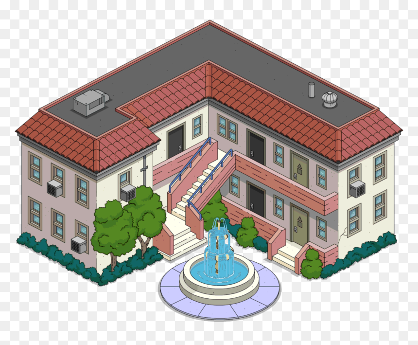Simpsons Tapped Out Writers Building, HD Png Download - building .png