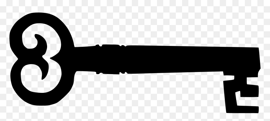 Old Fashioned Key Silhouette, HD Png Download - old key png