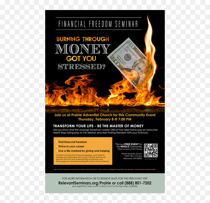 Flyer, HD Png Download - money on fire png