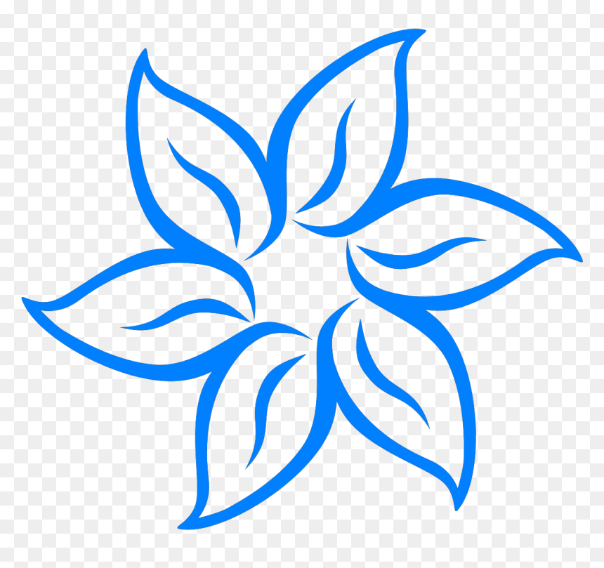 Flower Clipart B W, HD Png Download - top border png