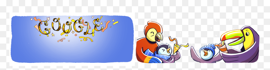 New Year's Eve 2017 Google, HD Png Download - google logo png 2017