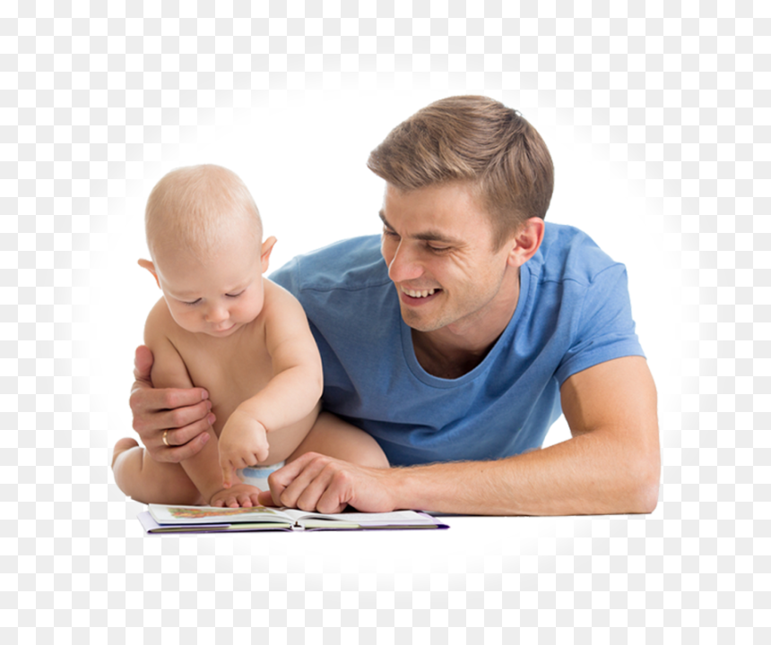 Baby And Dad Png, Transparent Png - baby sitting png