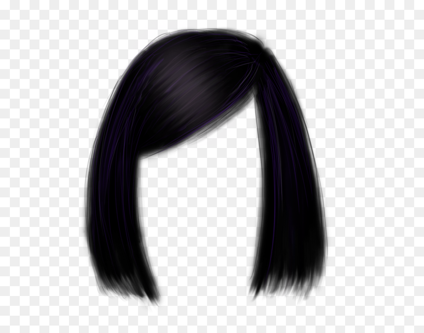 Short Black Hair Transparent, HD Png Download - hair cut png