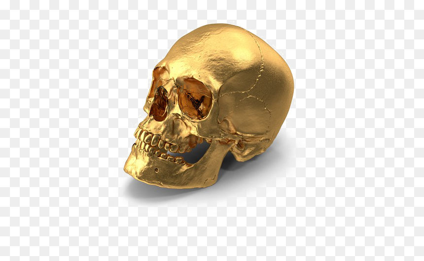 Gold Skull Png, Transparent Png - gold .png