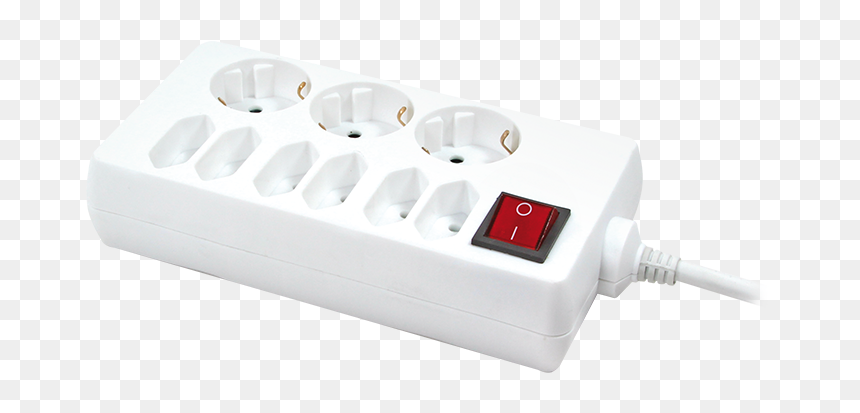 Steckdosenleiste 9 Fach 2 5m, HD Png Download - wall outlet png