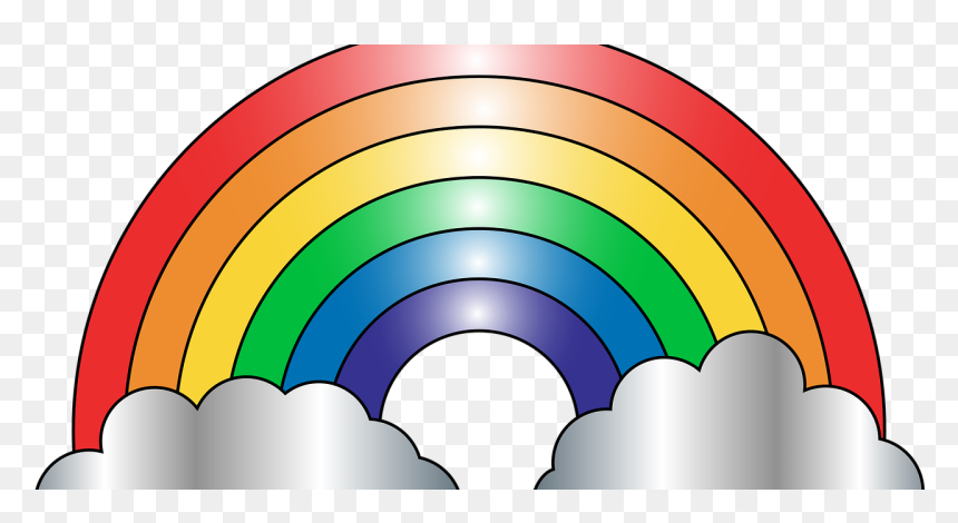 Free Clip Art Rainbow, HD Png Download - rainbow explosion png