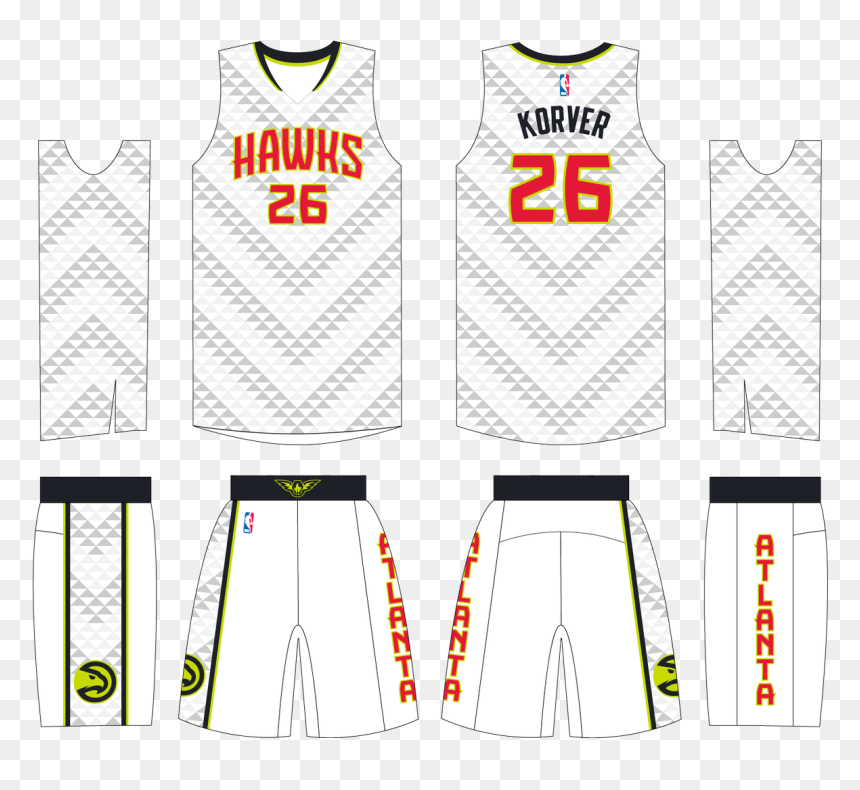 Atlanta Hawks Jersey Layout, HD Png Download - hawks png