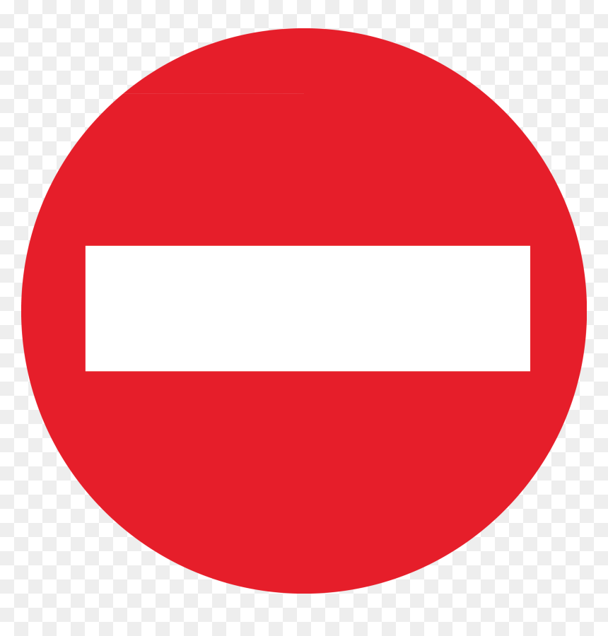 No Entry Sign Png, Transparent Png - no clipart png