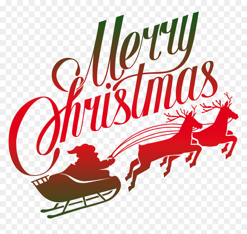 Calligraphy, HD Png Download - christmas sleigh png