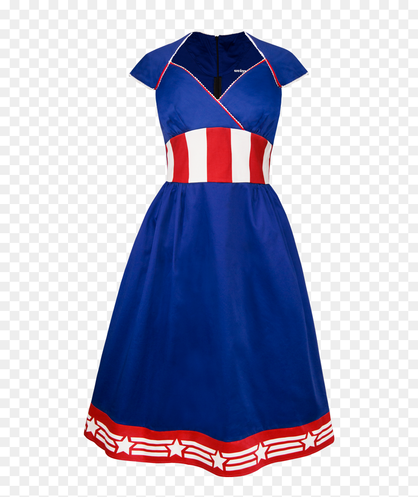 Captain America Vintage Dress, HD Png Download - ms marvel png