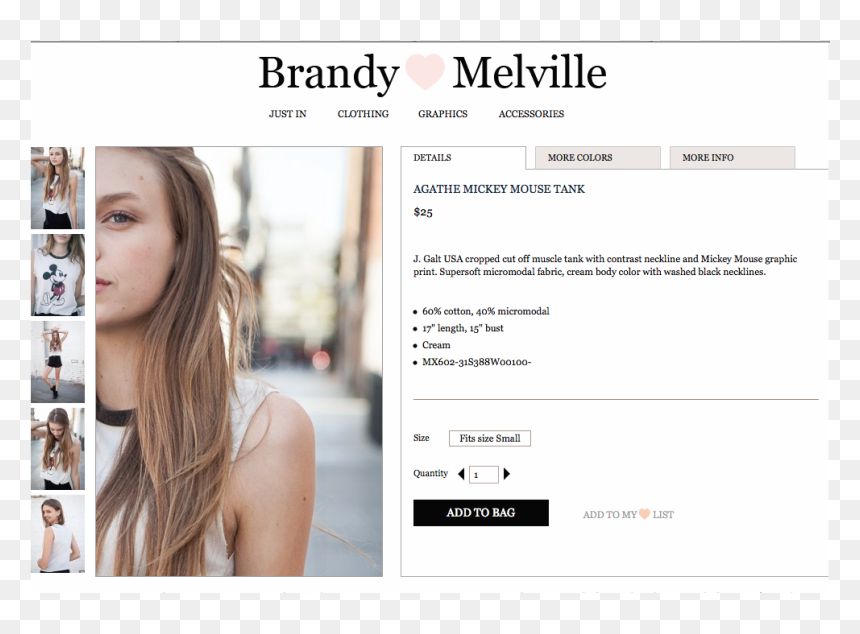 Screenshot, HD Png Download - brandy melville png