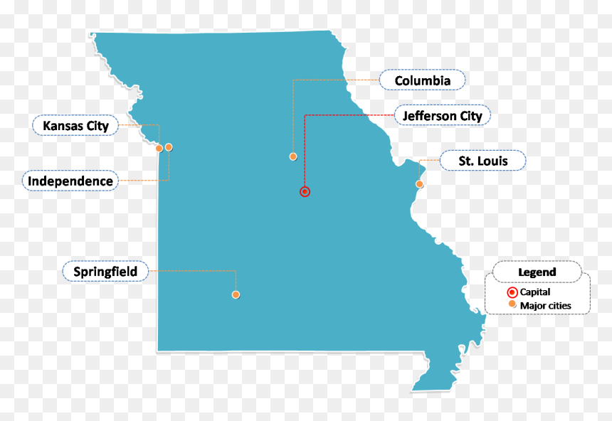Missouri State Vector, HD Png Download - mexico map outline png