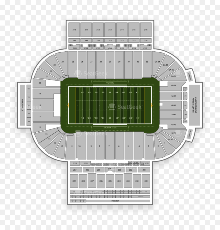 Soccer-specific Stadium, HD Png Download - arizona state outline png