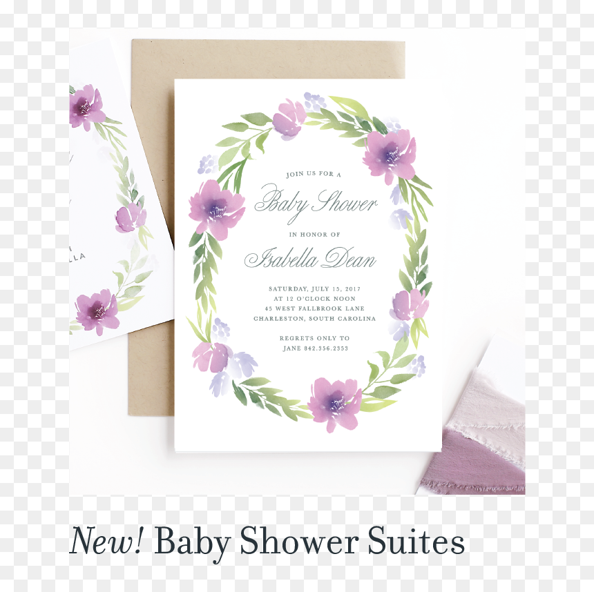 Baby Shower, HD Png Download - peony outline png