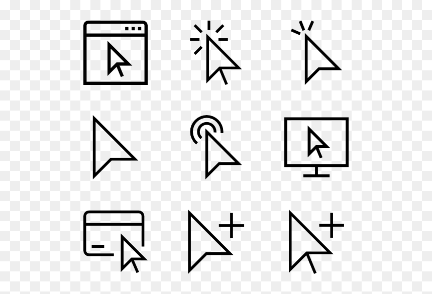 Triangle, HD Png Download - mouse pointer png
