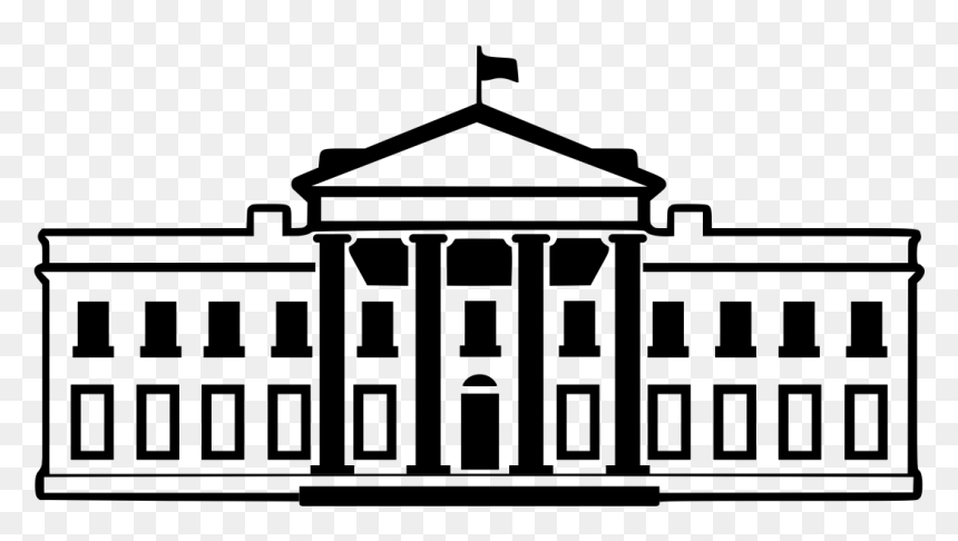 White House Clipart Black And White, HD Png Download - white png